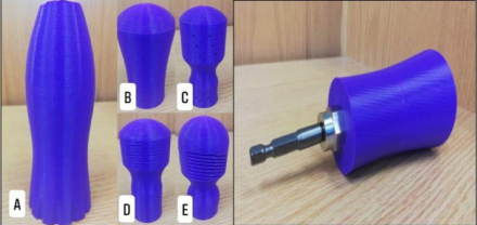 Figura 1. Mangos utilizados para las pruebas de fuerza de torque.
                Fuente: Elaboración propia.