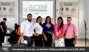 Estudiantes de la Esp. En Gestión Pública participan en fliC 2023